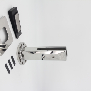 Square Base Round Post Glass Spigot